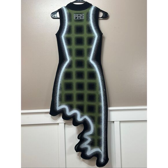 PH5 Black and Green Mini Dress - Picture 10 of 11